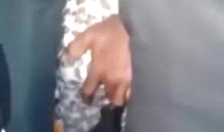 The brown-haired girl is visiting her uncle in the village aunty sex videos